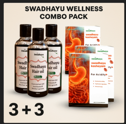 Swadhayu Wellness Combo Pack – Hair Oil & Kashayam Tea